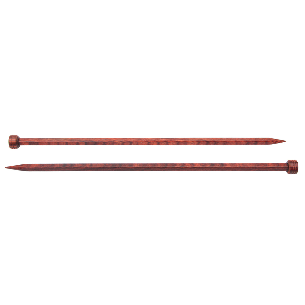 Pair of square straight knitting needles