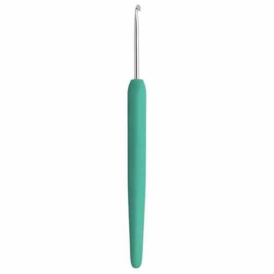KnitPro 'Waves' Aluminium Crochet Hook - 15cm x 2.5mm (Sea Green)