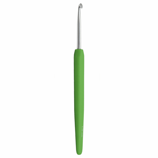 KnitPro 'Waves' Aluminium Crochet Hook - 15cm x 3.50mm (Parrot Green)
