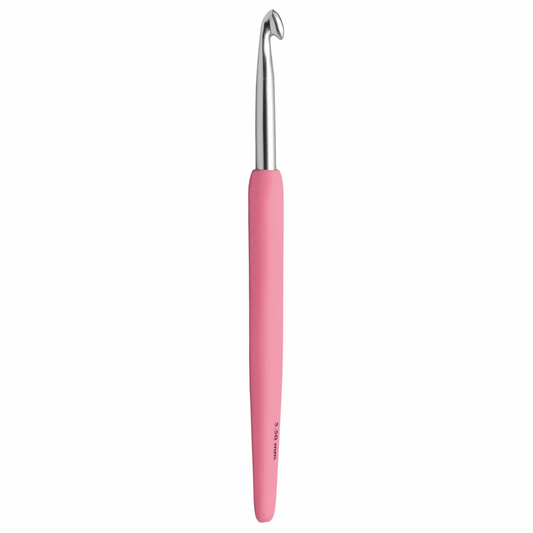 KnitPro 'Waves' Aluminium Crochet Hook - 15cm x 1.50mm (Hot Pink)