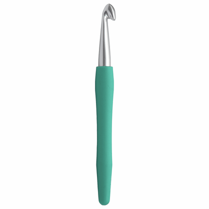 KnitPro 'Waves' Aluminium Crochet Hook - 15cm x 10.00mm (Sea Green)