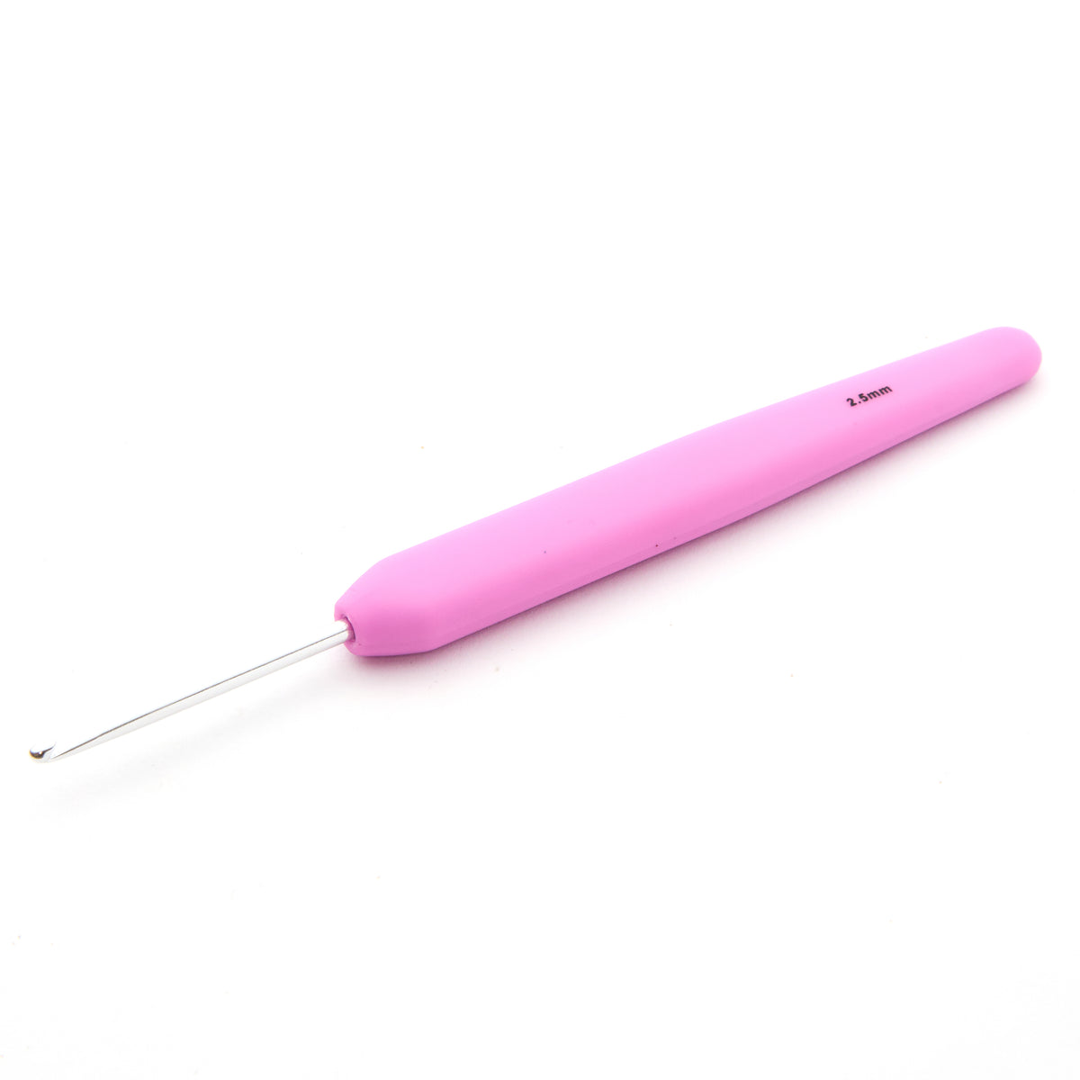 KnitPro Waves 2.0 2.5mm crochet hook with fuchsia rubber handle