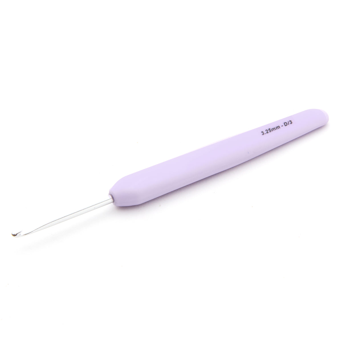 KnitPro Waves 2.0 3.25mm crochet hook with lavender mist rubber handle