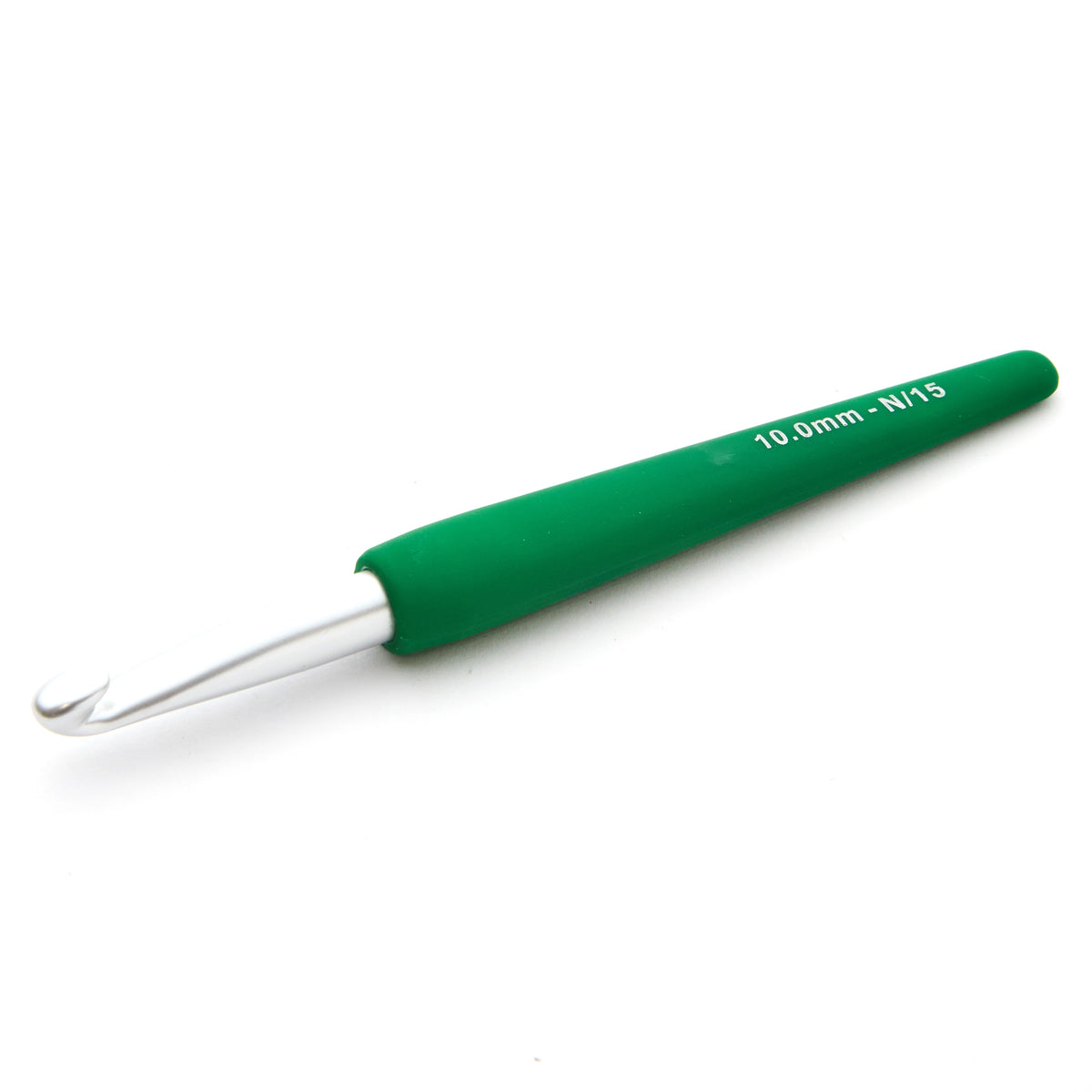 KnitPro Waves 2.0 10mm crochet hook with forest fern rubber handle