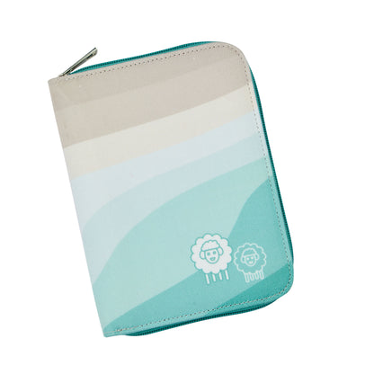 KnitPro Waves 2.0 Deluxe set of 9 crochet hooks with aqua zipped case