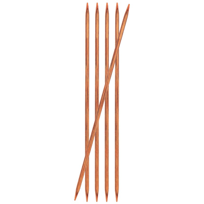 Set of 5 KnitPro Ginger 4.5mm tinted wooden double-pointed knitting needles