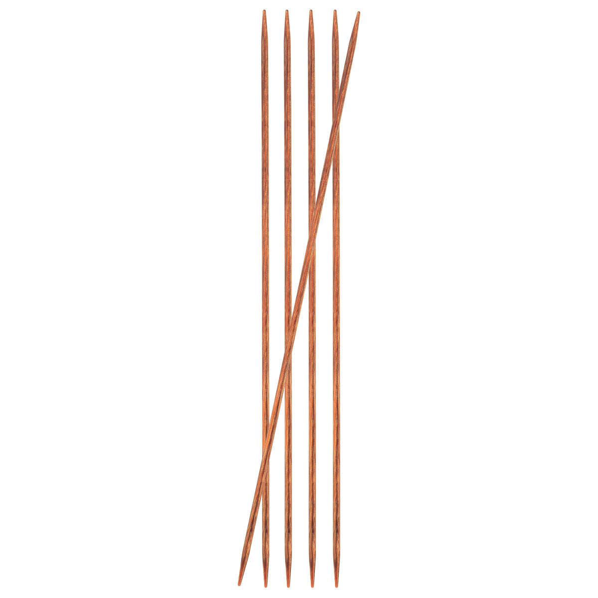 Set of 5 KnitPro Ginger wooden double-pointed knitting needles, 4mm
