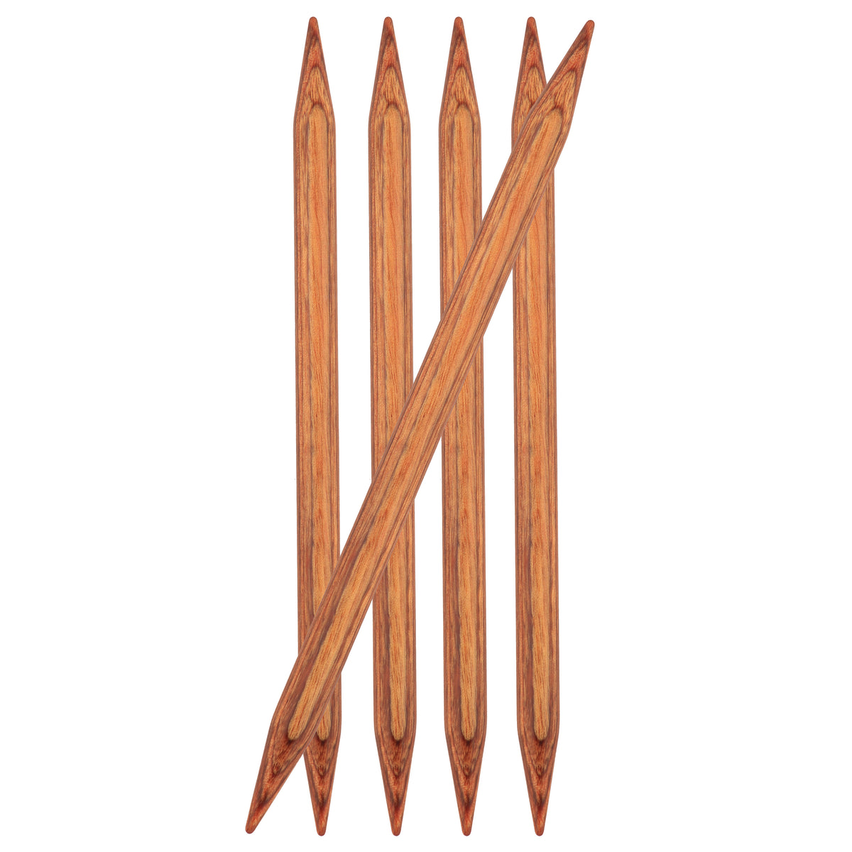 Set of 5 KnitPro Ginger wooden double-pointed knitting needles, 8mm