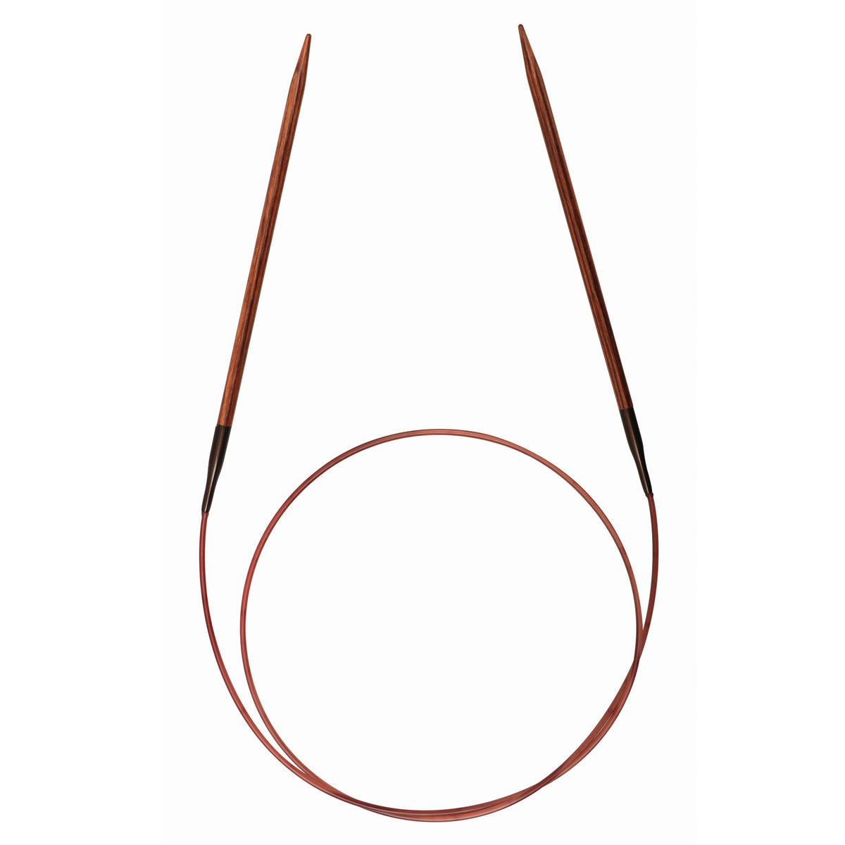 KnitPro Ginger 120cm fixed circular knitting needle, 4mm, with wooden tips and coiled cord