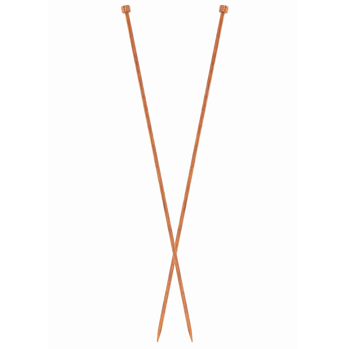 Pair of KnitPro Ginger wooden single point knitting needles, 35cm, 3.25mm