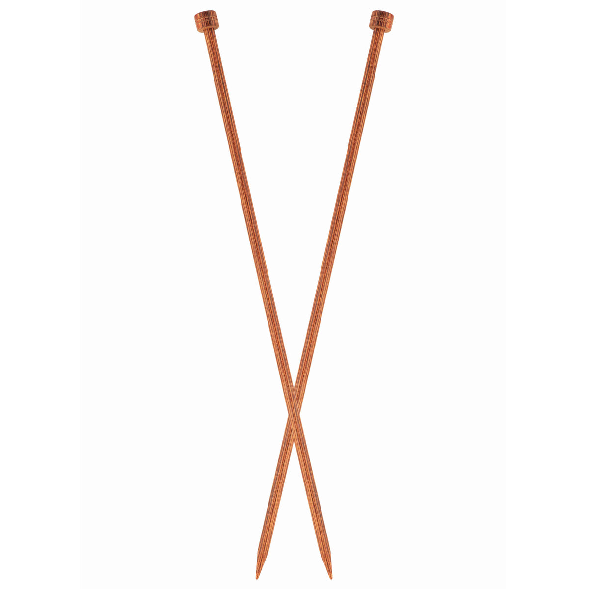 Pair of KnitPro Ginger wooden single point knitting needles, 35cm, 4mm