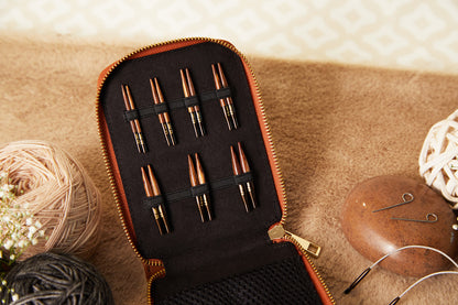 KnitPro Ginger mini interchangeable knitting needle set with PU leather bag