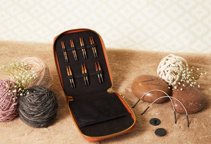 KnitPro Ginger mini interchangeable knitting needle set with PU leather bag