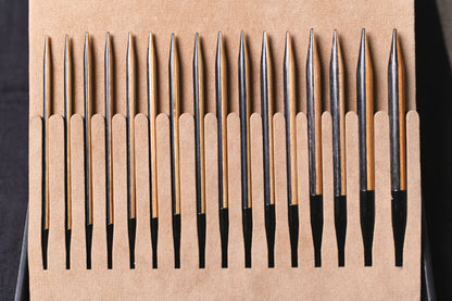 KnitPro Day & Nite interchangeable knitting needle set in black and natural tones