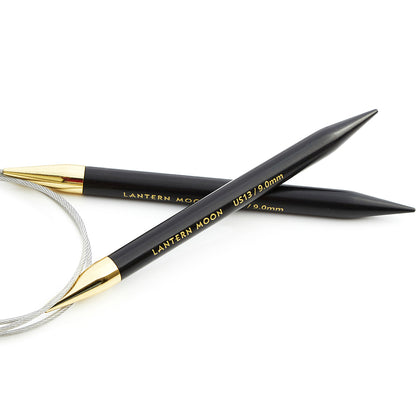 Lantern Moon 6.5mm ebony fixed circular knitting needle with 80cm cord