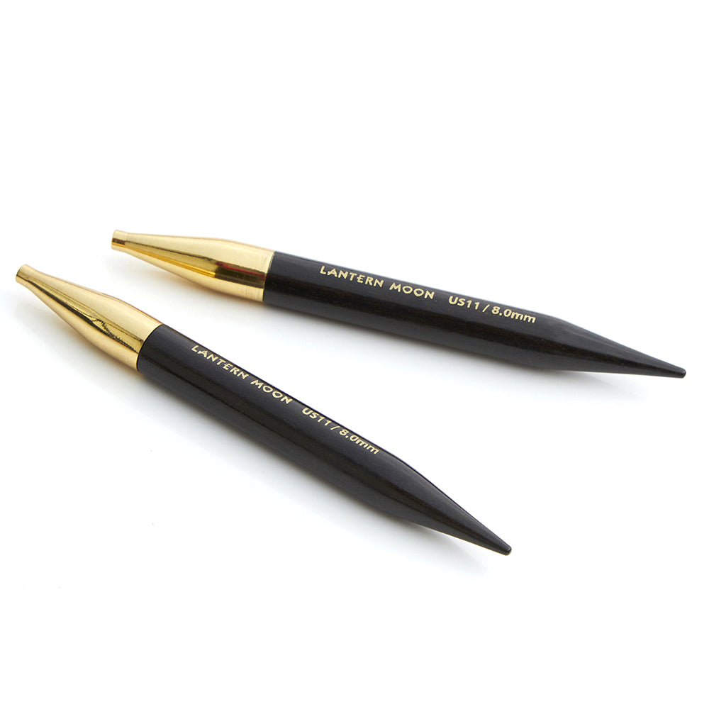 Lantern Moon ebony interchangeable circular needle tips, 13cm, 3.5mm