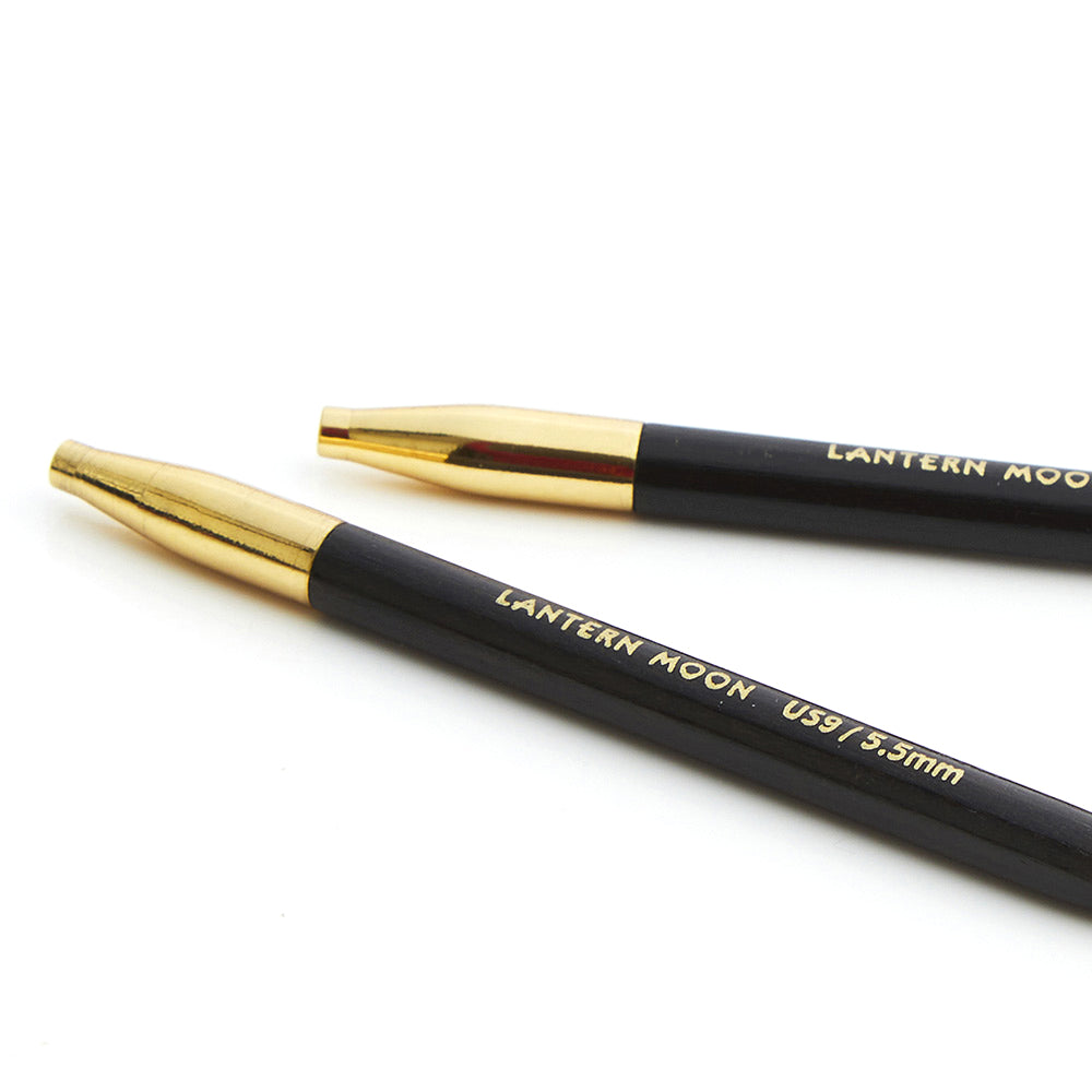Lantern Moon ebony interchangeable circular needle tips, 13cm, 8mm