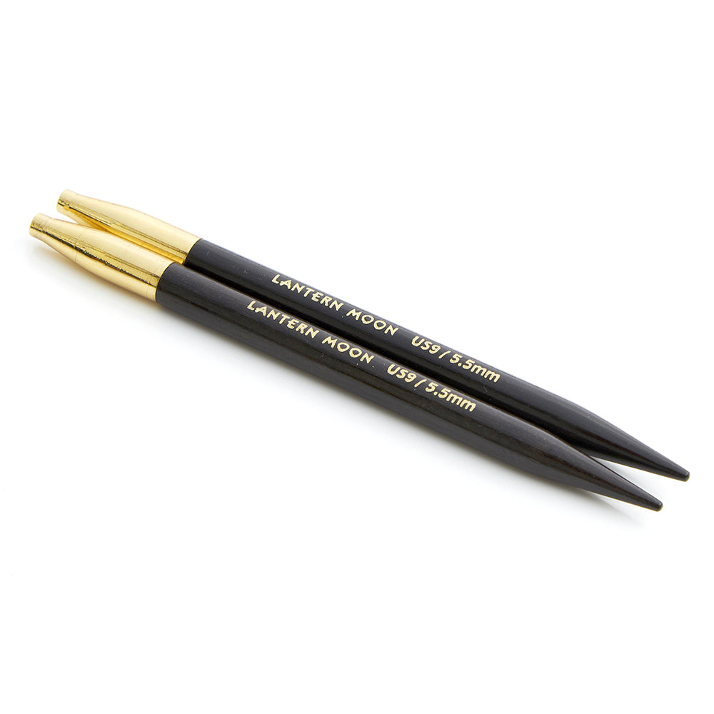Lantern Moon ebony interchangeable circular needle tips, 10cm, 3.25mm
