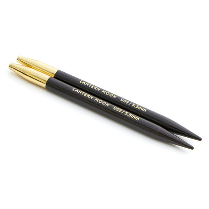 Lantern Moon ebony interchangeable circular needle tips, 10cm, 3.75mm