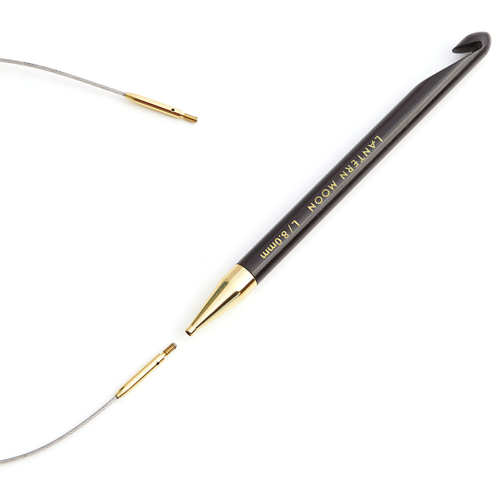 Lantern Moon ebony Tunisian crochet hook, 3.75mm