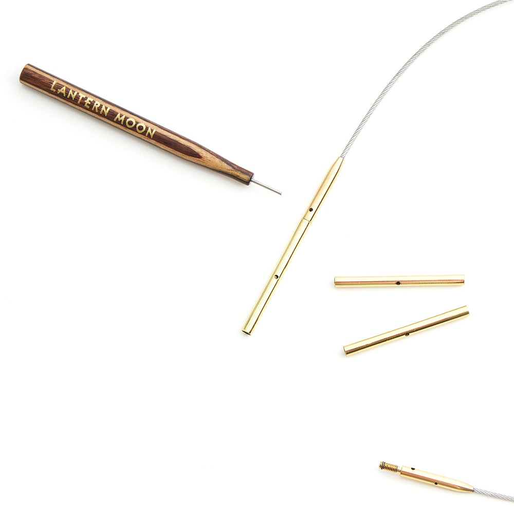 Two Lantern Moon gold plated brass cord connectors