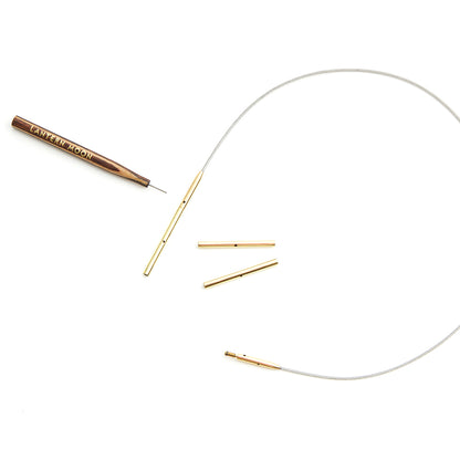 Two Lantern Moon gold plated brass cord connectors