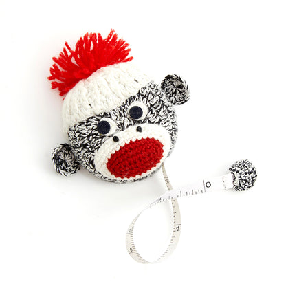 Lantern Moon hand crocheted sock monkey tape measure