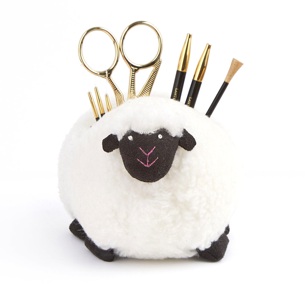 Padded sheep-shaped accessories holder