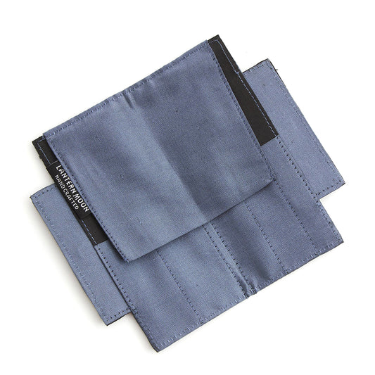 Slim fabric tool case with flap closure in the Arctic design