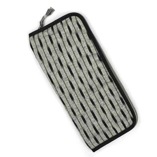 Zipped cotton Ikat interchangeable needle case