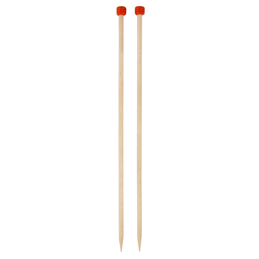Pair of KnitPro Basix beech wood single-pointed knitting needles, 8mm
