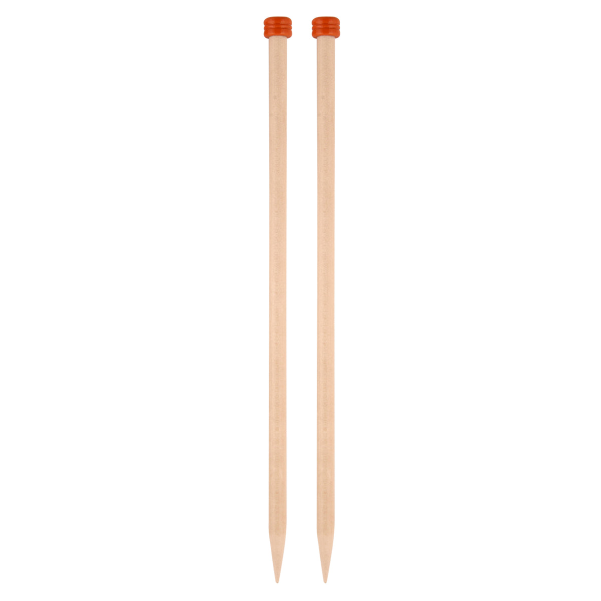 Pair of KnitPro Basix beech wood single-pointed knitting needles, 15mm