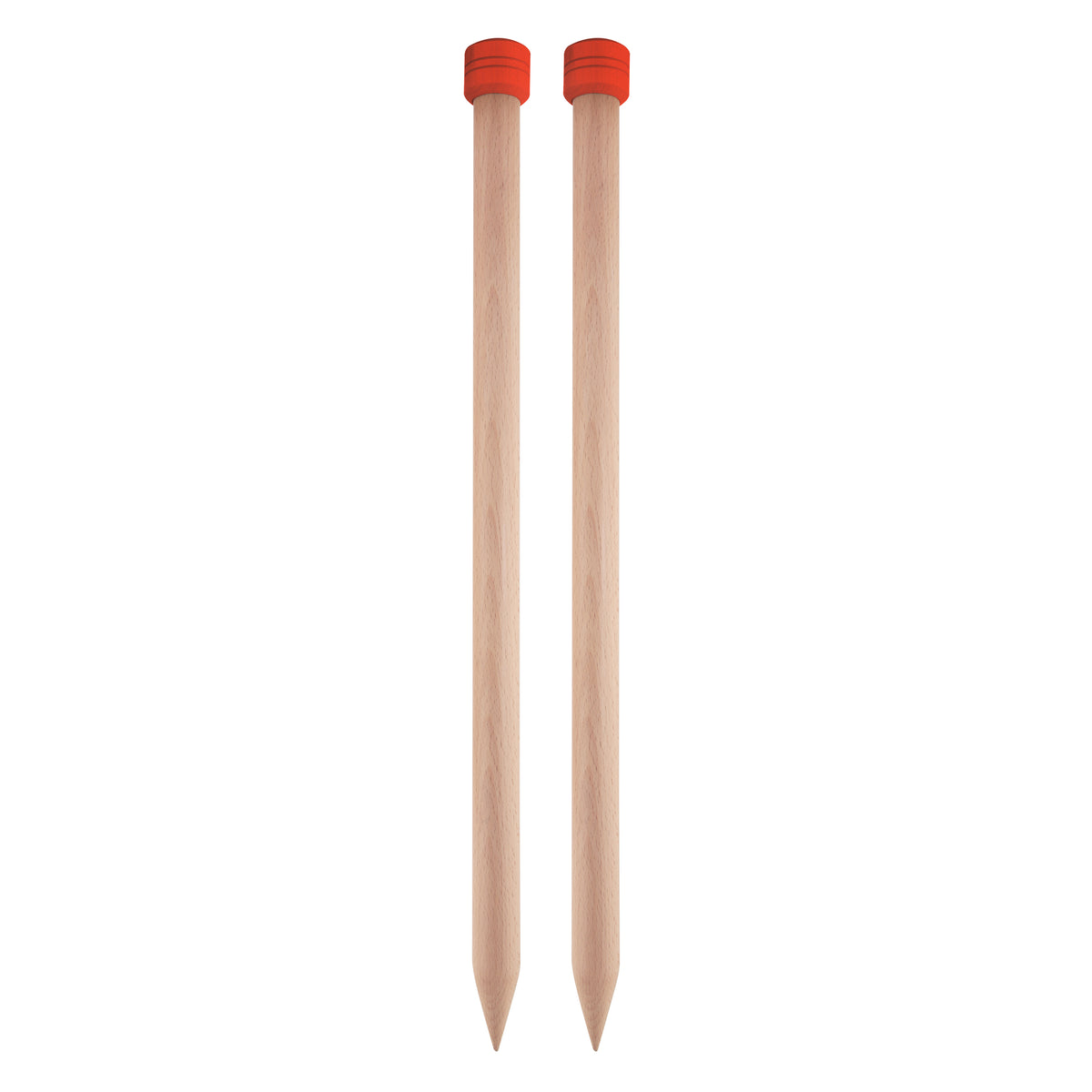 Pair of KnitPro Jumbo Birch birch single-pointed knitting needles, 20mm