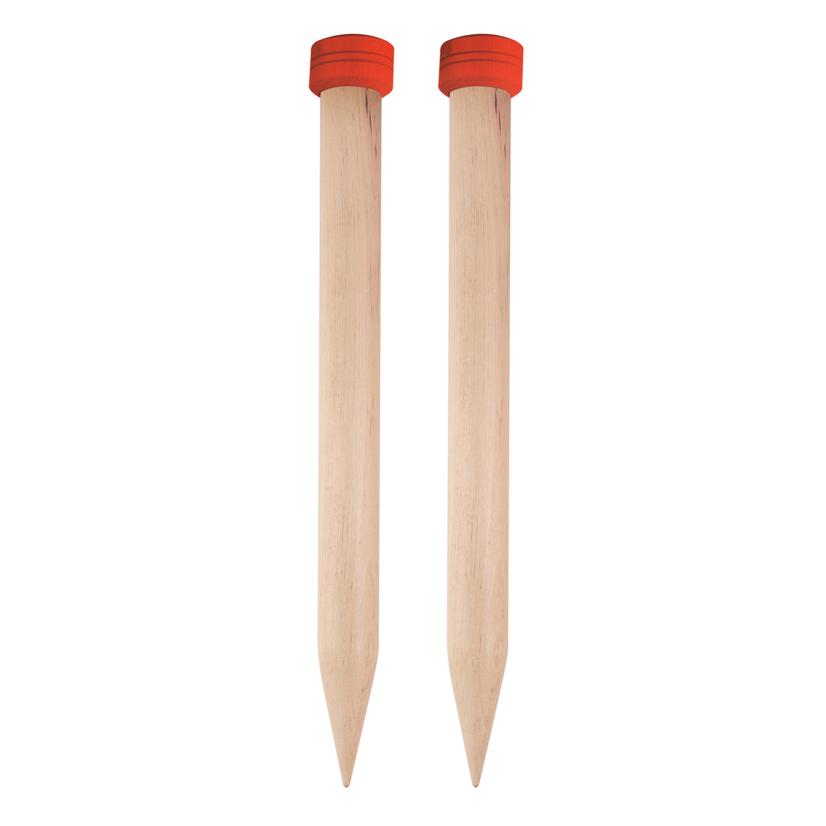 Pair of KnitPro Jumbo 35mm birch wood knitting needles, 35cm long