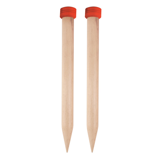 Pair of KnitPro Jumbo 35mm birch wood knitting needles, 35cm long