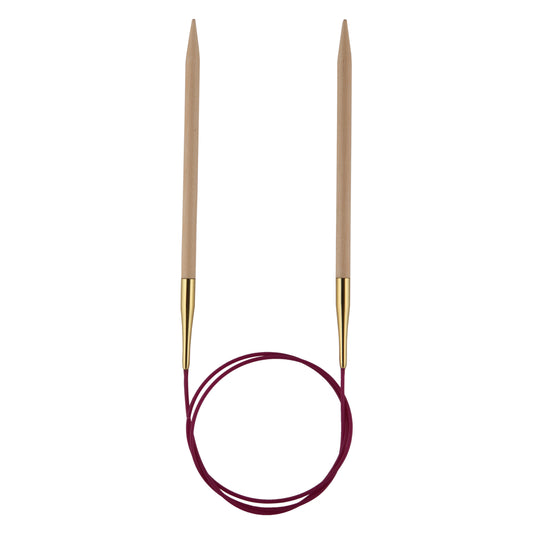KnitPro Basix Birch 3.5mm wooden circular knitting needle with 150cm cable
