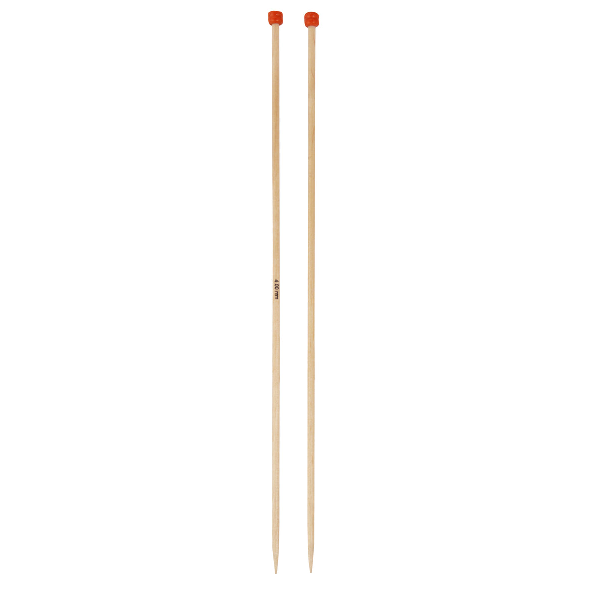 KnitPro Basix straight wooden knitting needles, 4mm