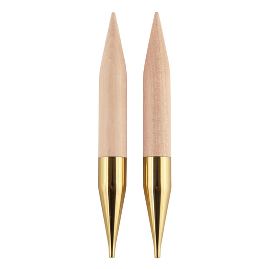 Pair of KnitPro Basix beech wood interchangeable needle tips 12mm