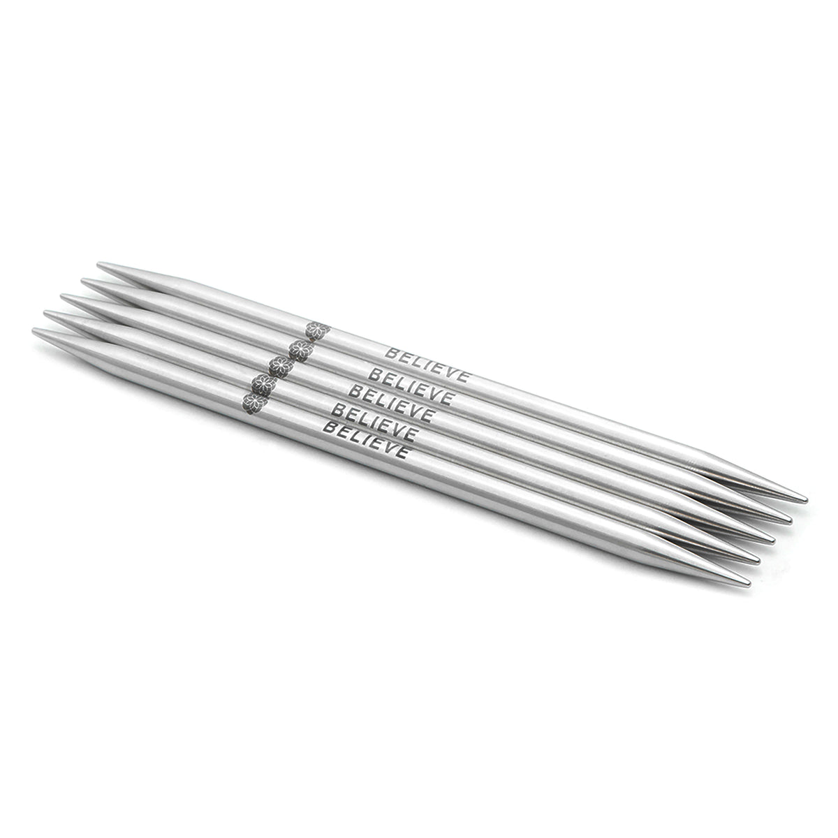 KnitPro Mindful 6mm stainless steel double-pointed knitting needles