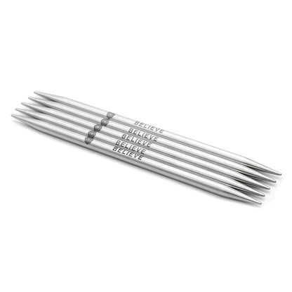 KnitPro Mindful 6mm stainless steel double-pointed knitting needles