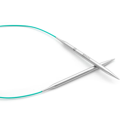KnitPro Mindful 9mm stainless steel fixed circular knitting needle with coloured 80cm cable