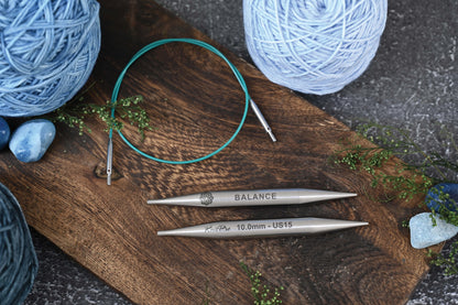 KnitPro Mindful Lace stainless steel interchangeable needle tips 4mm in natural packaging