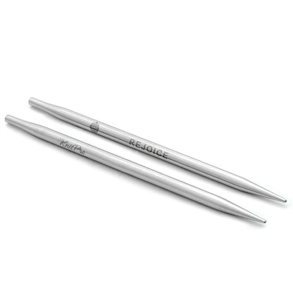 Pair of KnitPro Mindful stainless steel interchangeable needle tips, 8mm