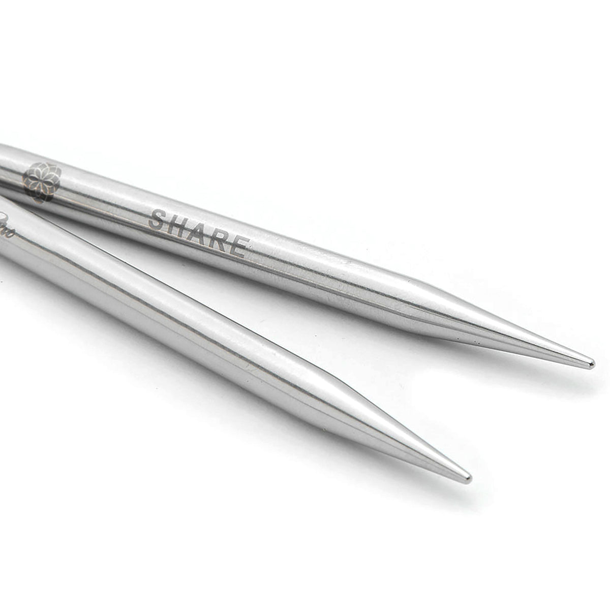 Pair of KnitPro Mindful stainless steel interchangeable needle tips, 5mm
