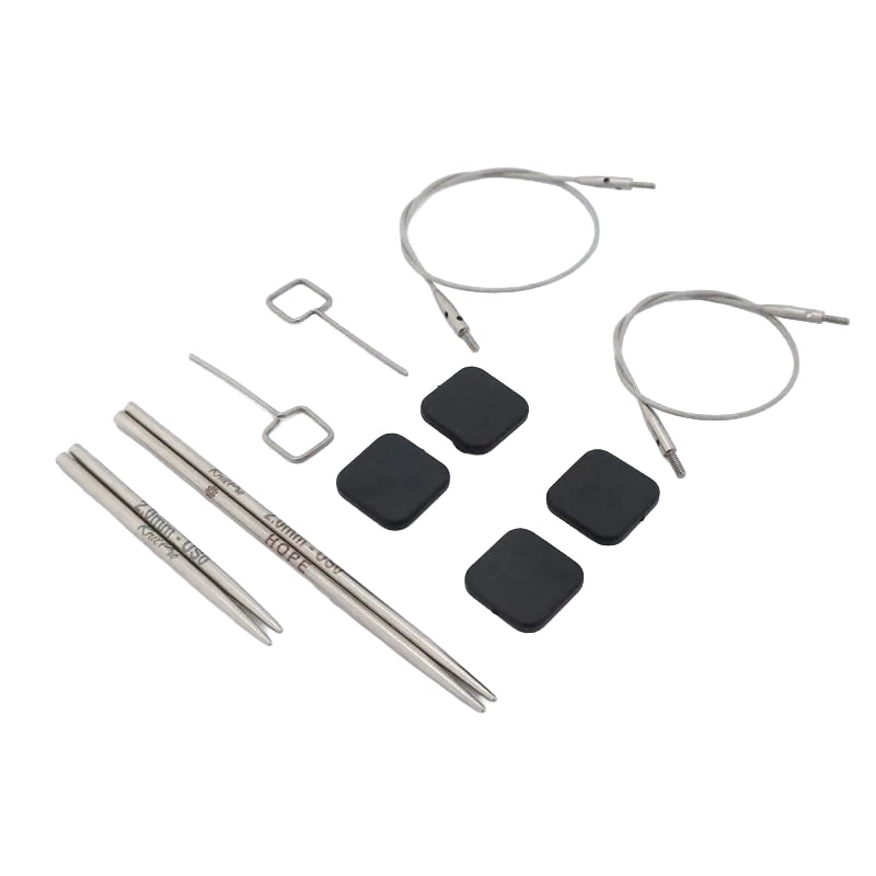KnitPro Mindful petite interchangeable needle combo set 2.5mm with cables and end caps
