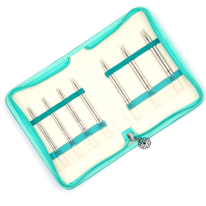 KnitPro Mindful Hope interchangeable needle set in a mandala fabric case
