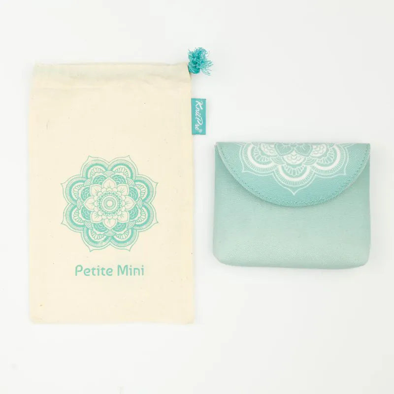 KnitPro Mindful Petite Midi interchangeable knitting needle set in its case