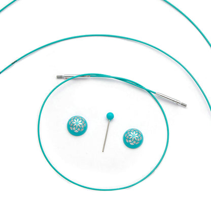 KnitPro Mindful teal 28cm interchangeable knitting needle cable