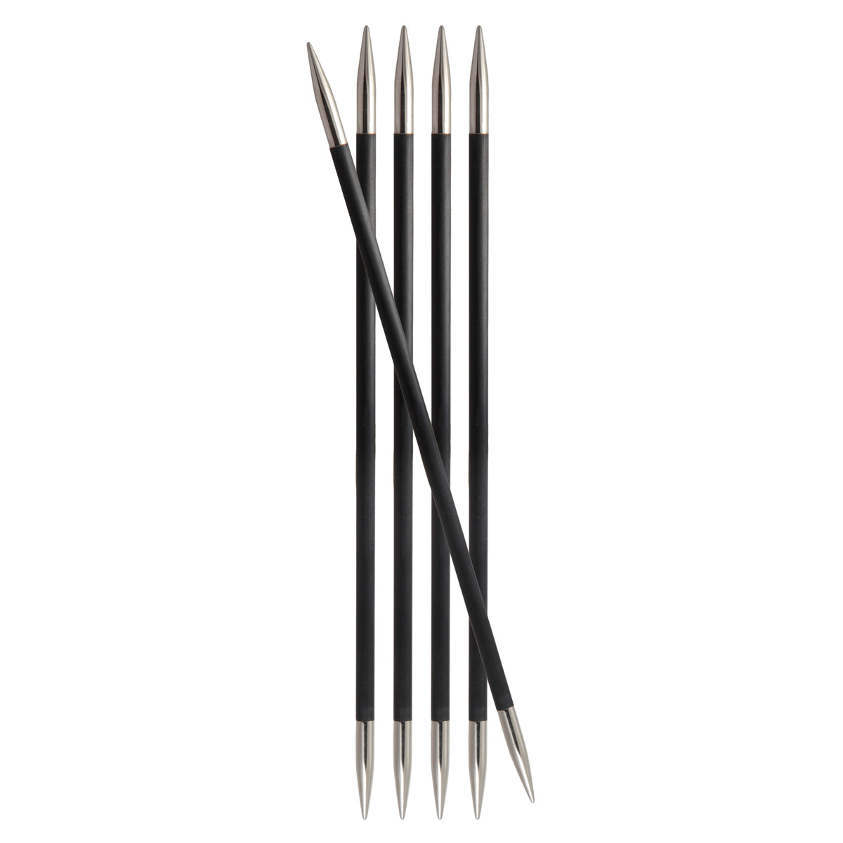 Set of five KnitPro Karbonz 3.25mm carbon fibre double pointed knitting needles