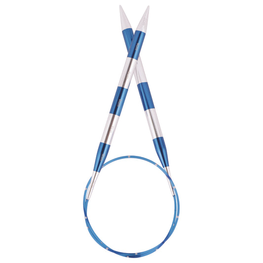KnitPro Smart Stix 7mm fixed circular knitting needle, 60cm, blue